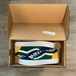 Vans Blue, Green, and Yellow Sneakers